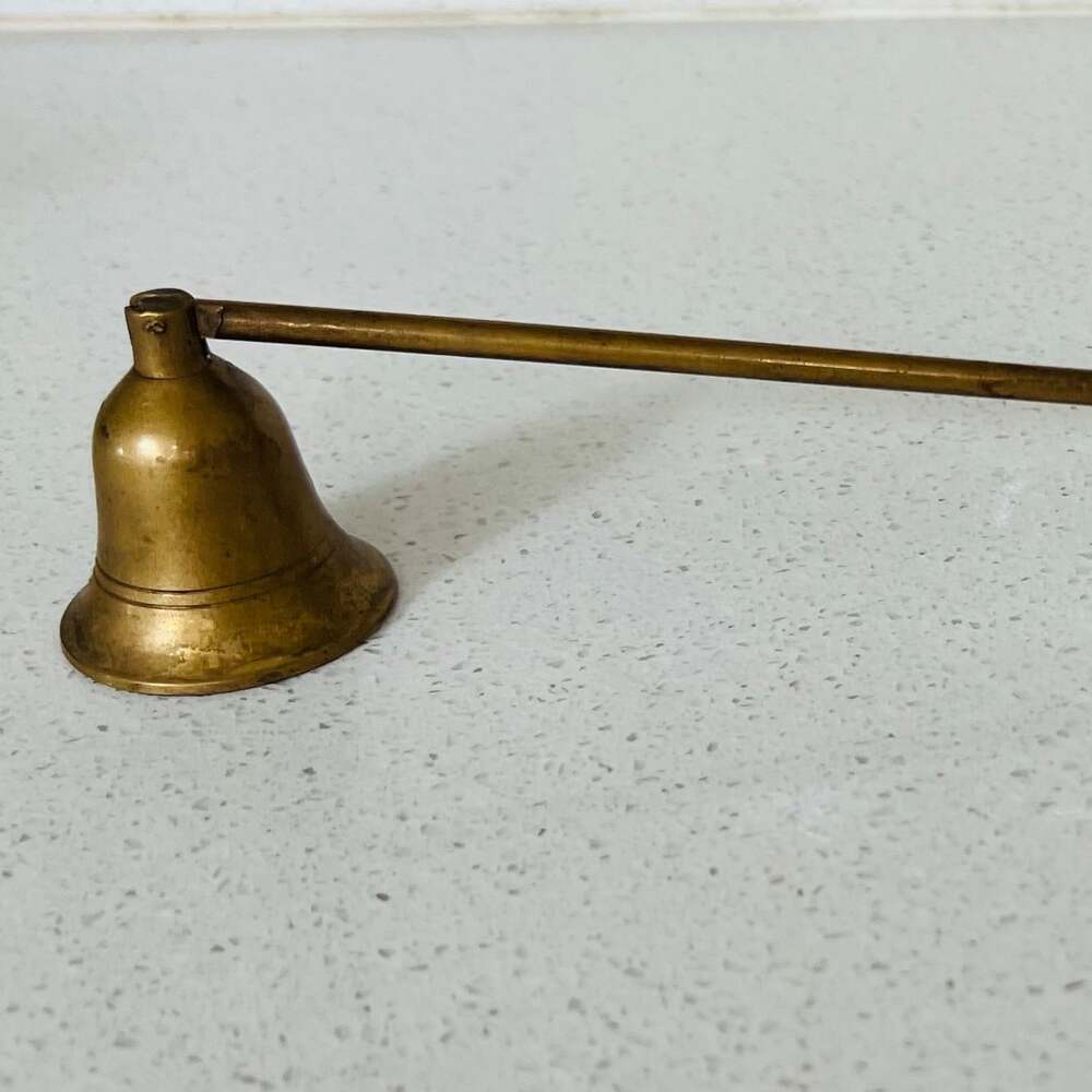 Vintage Solid Brass Bell Candle Snuffer